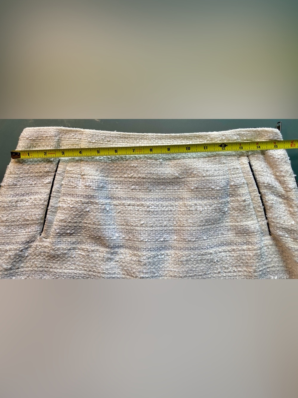 Halogen Cream Textured Pencil Skirt - Picture 3 of 16